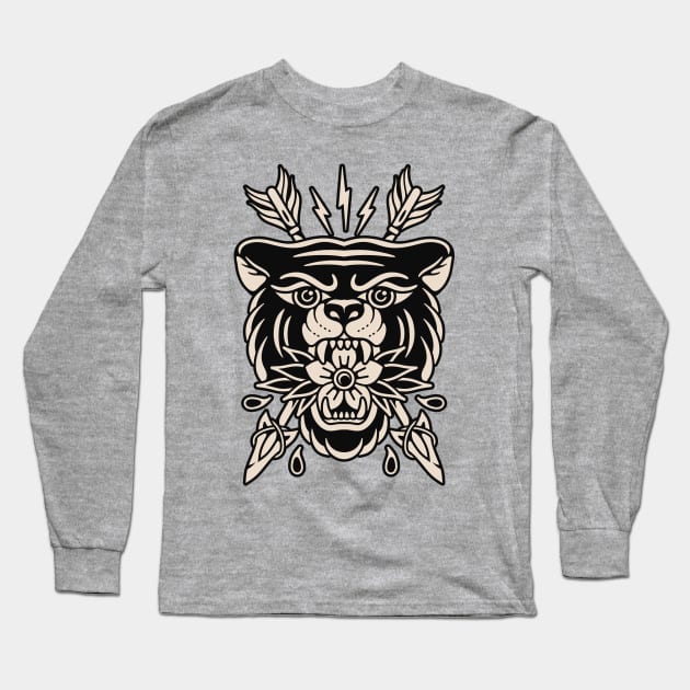 Traditional bear tattoo Long Sleeve T-Shirt by Inkshit13